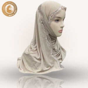 شاش تركي مع حاشيه دانتيل تطريز