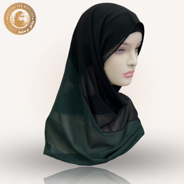 شيفون كريب نصين لونين