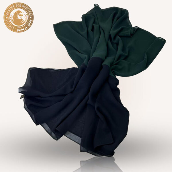 شيفون كريب نصين لونين